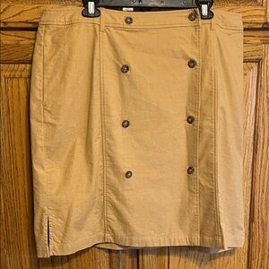 Pendleton Tan Double-Breasted Pencil Skirt